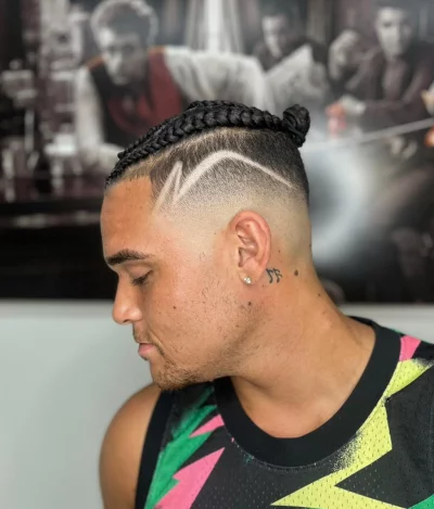High Fade met Geometrisch Design